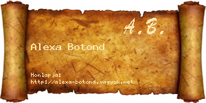 Alexa Botond névjegykártya