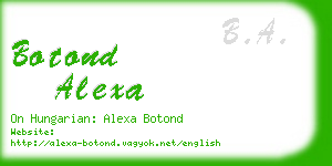 botond alexa business card